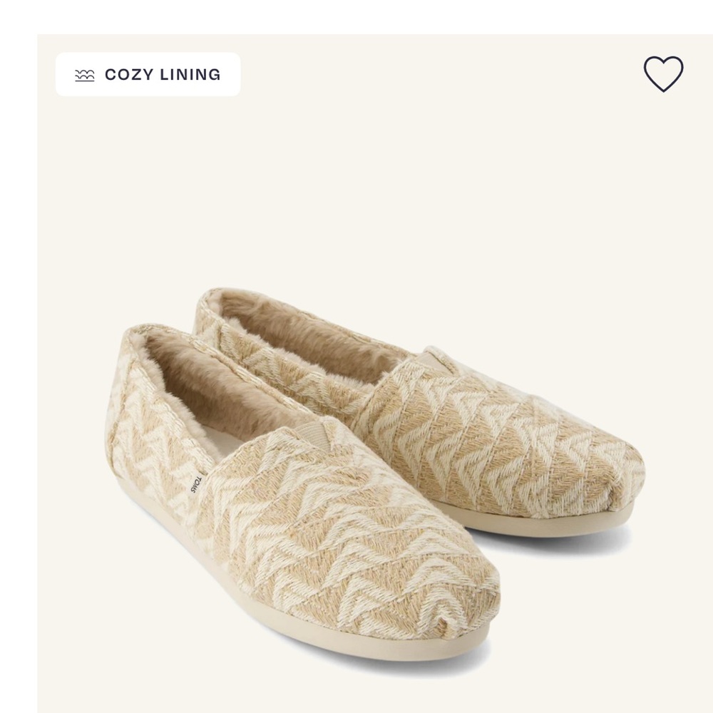 Toms Tan Patterned Slides